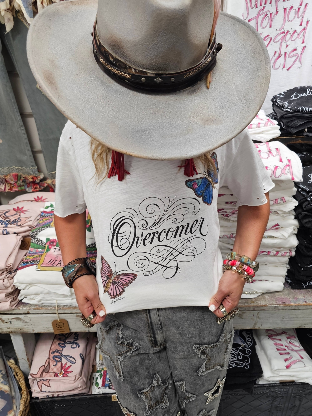 🔥 BRAND NEW Overcomer Tattered Shirt, A Rare Bird, New Design, Quote, 3/4 Sleeve